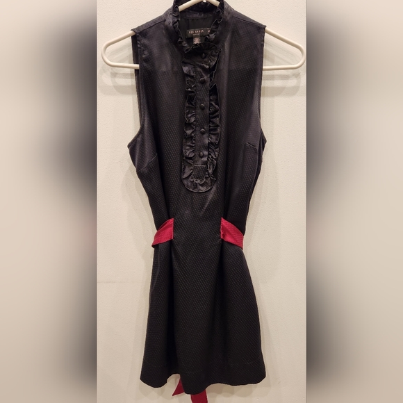 Ted Baker Silk Sleeveless Mini Dress, Black, Size US 8 - Picture 5 of 14